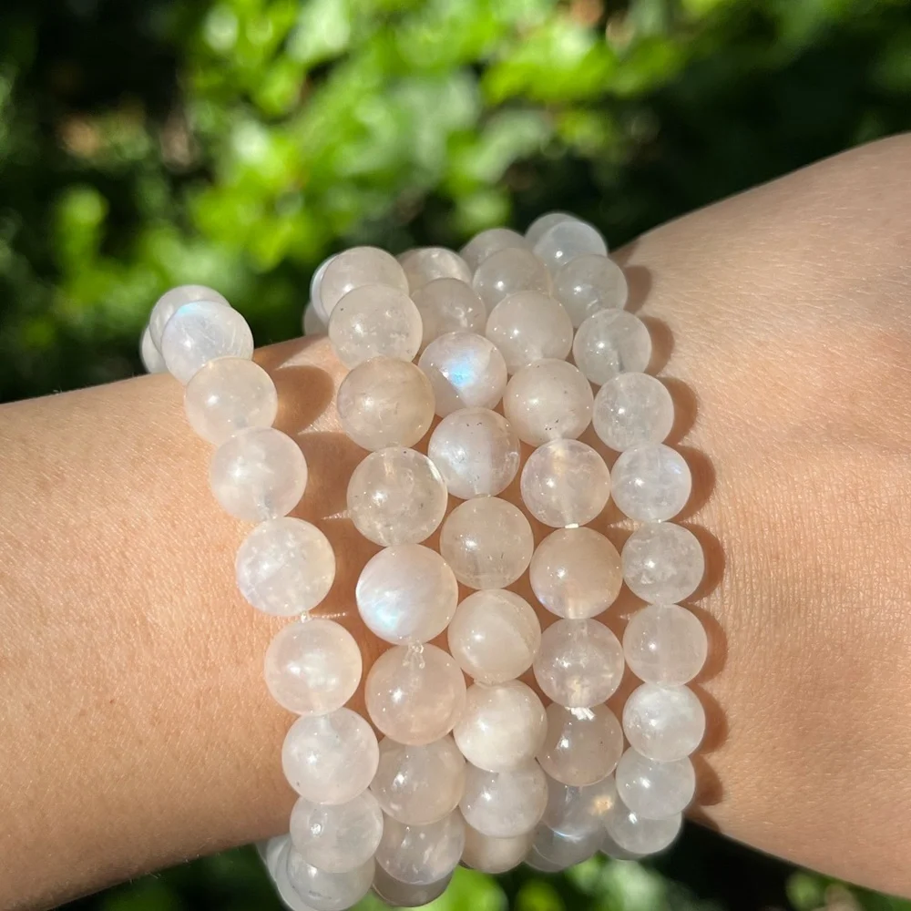 8mm flashy peach moonstone‎ bracelet